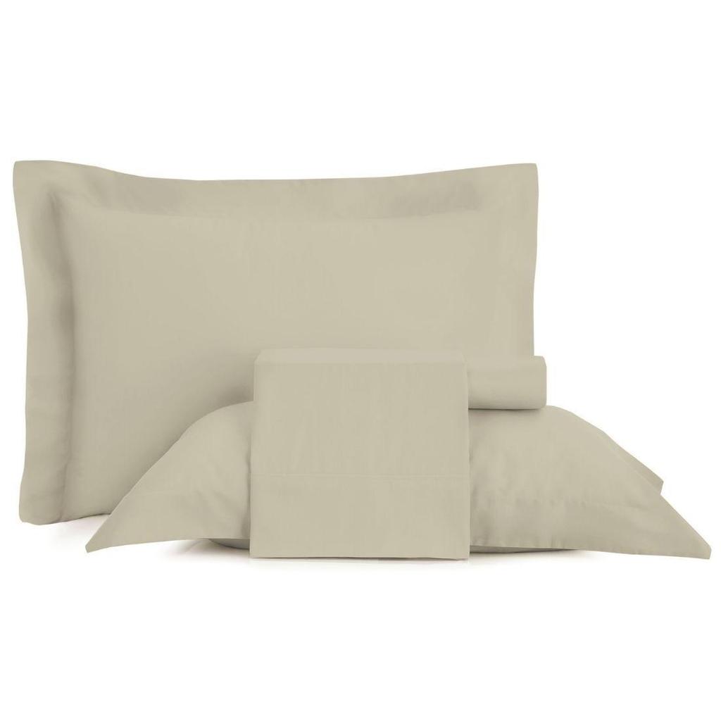 Jogo de Cama Casal 4 peças Altenburg Liso Cetim 300 Fios Sublime Marrom LIft