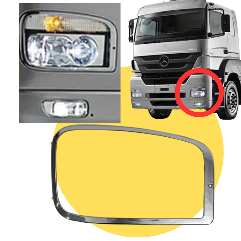Aro Moldura Do Farol Lado Direito Mercedes Benz Axor