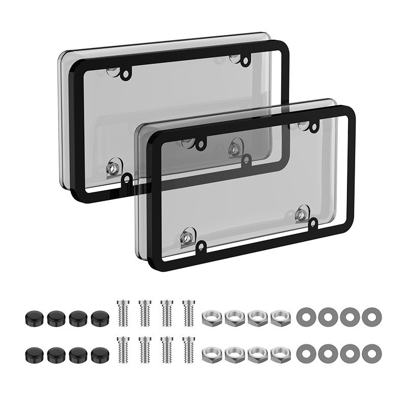 Quadro de placa de licença padrão americano modificado quadro de placa de licença transparente plástico Metal Universal