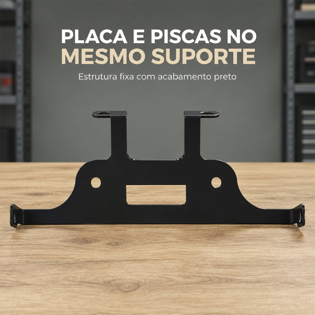 Eliminador de Rabeta Universal Suporte de Placa e Pisca Moto Fixo Metal Setas Traseiras Rabeta Curta