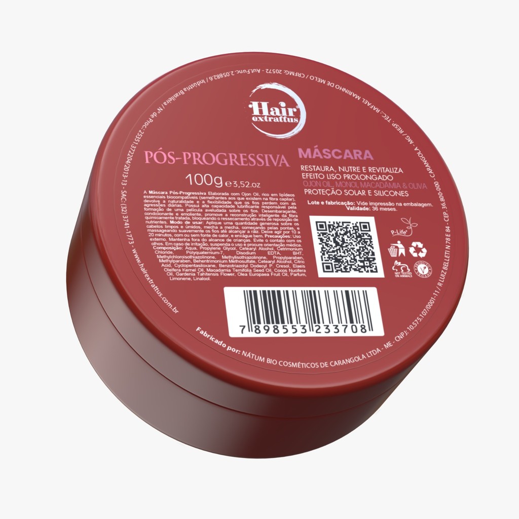 Máscara Pós-progressiva Mini 100g – Hair Extrattus
