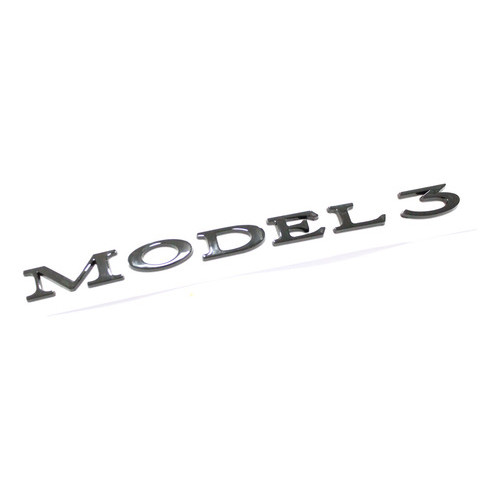 Emblema Traseiro Tesla Model 3 Original Dual Motors Preto