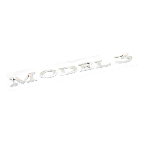 Emblema Traseiro Tesla Model 3 Original Dual Motors Prateado