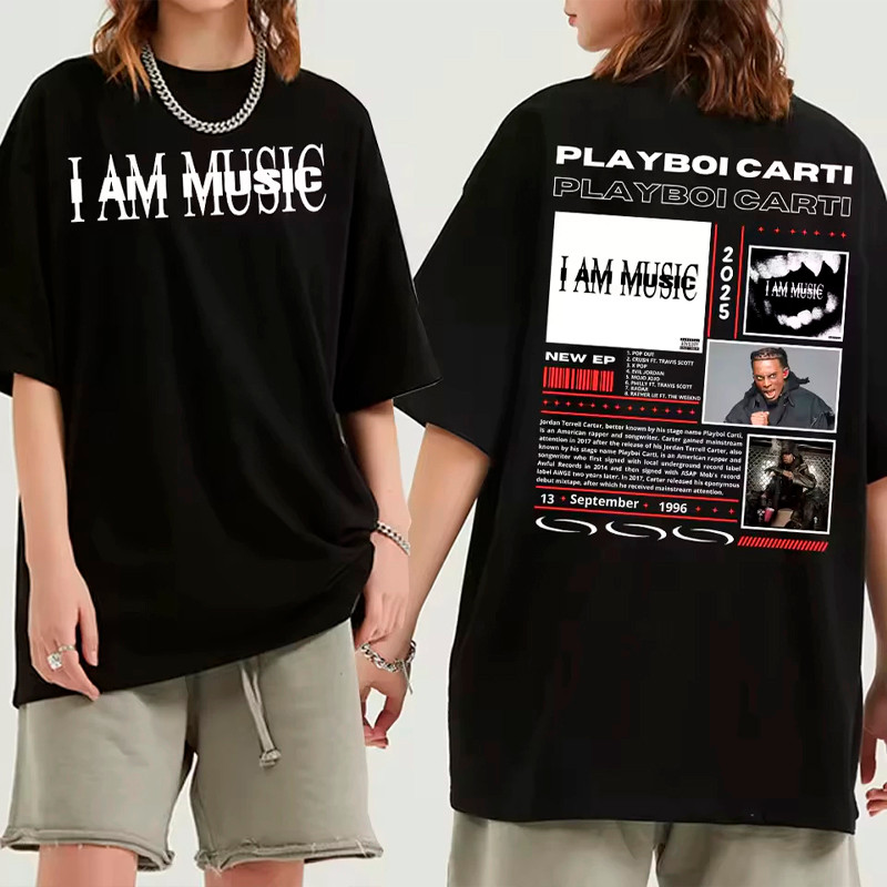 Camiseta Básica Cantor Rapper Plaayboi Carti Camisa 100% Algodão Streetwear Temos Plus Size Lançamento - Envio Rápido