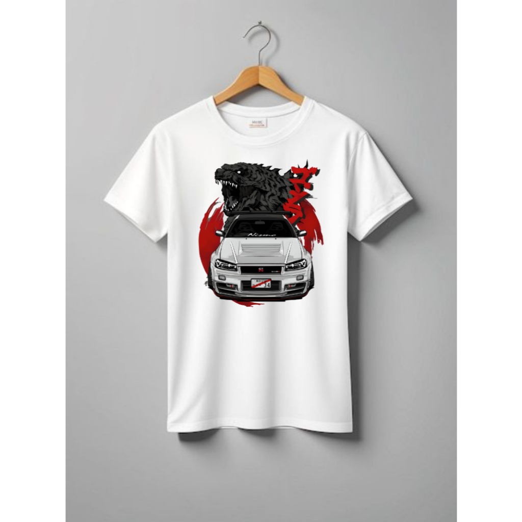 Camiseta Skyline Gear Head Adulto e Infantil Japan Car Drift Camisa Algodão Casual Unissex Academia Casual Streetwear