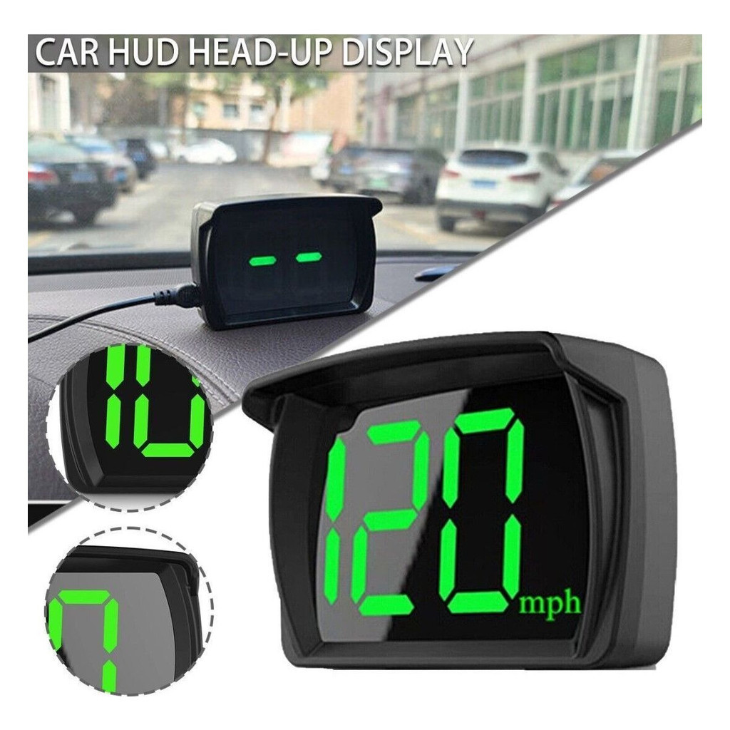 Car HUD Head-up Display GPS Universal Testador De Velocidade Com Fonte Grande