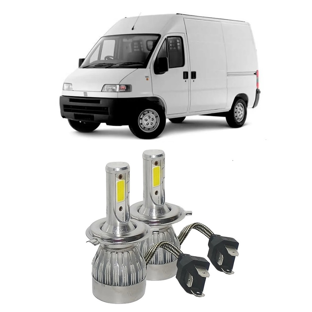 Par Lampada Super LED Farol Ducato 1998 1999 2000 2001 2002 2003 2004 6000k H4