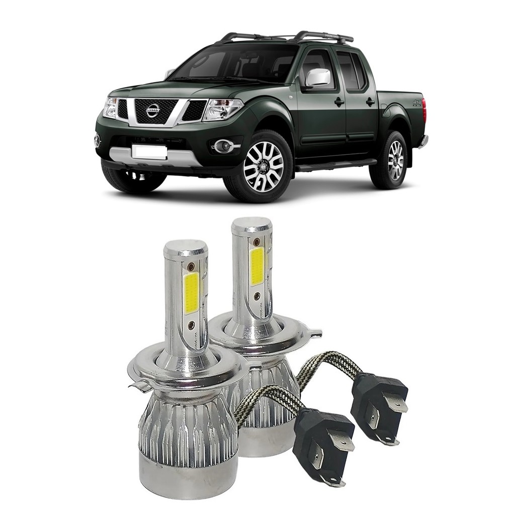 Par Lampada Super LED Farol Frontier 2008 2009 2010 2011 2012 6000k H4