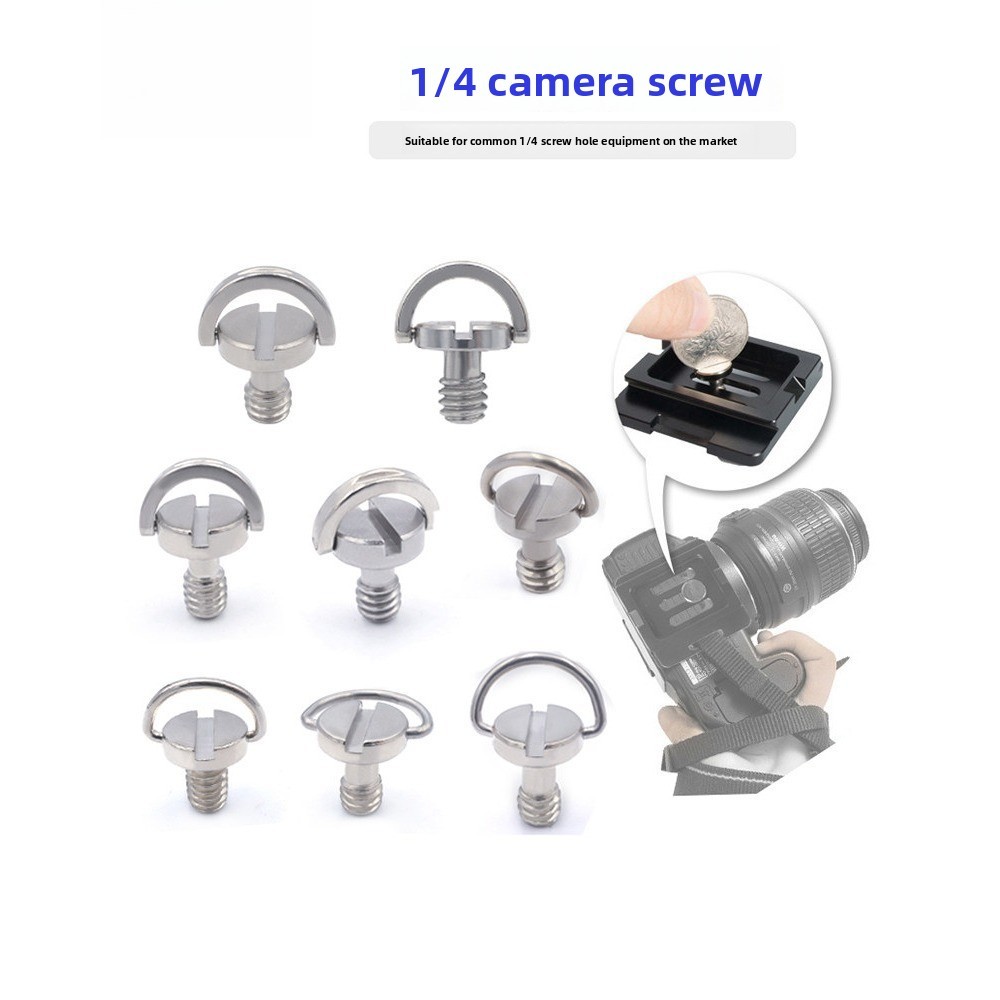 Extensão De Cardan DSLR , Parafuso De Placa De Montagem Rápida De 1/4 Polegadas , Tripé , Acessório De Câmera Curta Anel