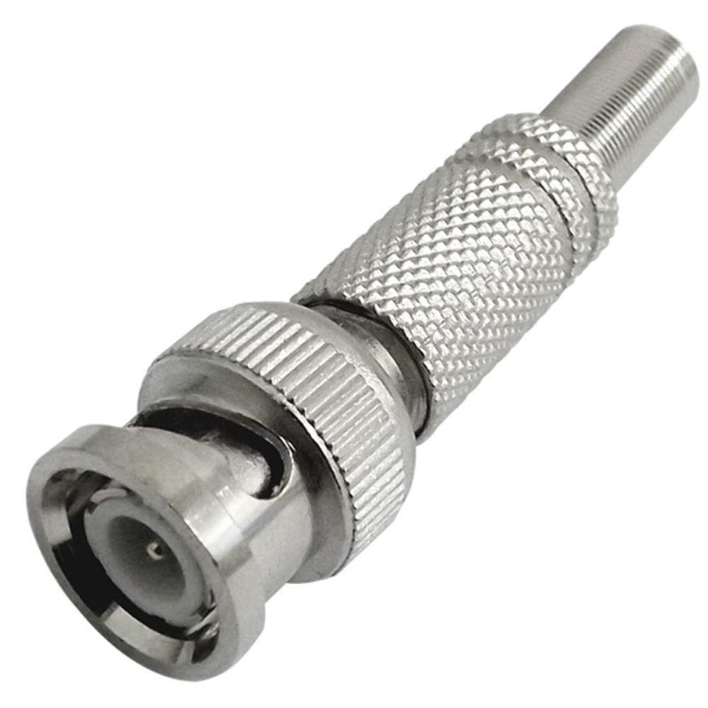 Conector Bnc Com Mola E Parafuso P/ Cameras Cftv