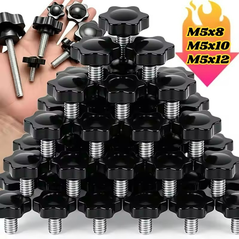 Alça De Flor De Ameixa M5-Aperto Seguro Para Suporte De Câmera-Botão De Mão Com Parafuso Sextavado-Prendedor De Máquina