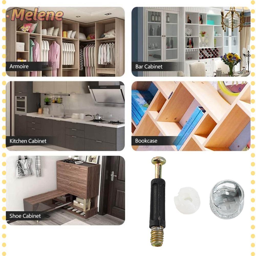 MELENEY9 20 Pcs Peça De Conexão De Roda Excêntrica , Acessórios De Hardware Kit Prático De Bloqueio De Câmera De Móveis