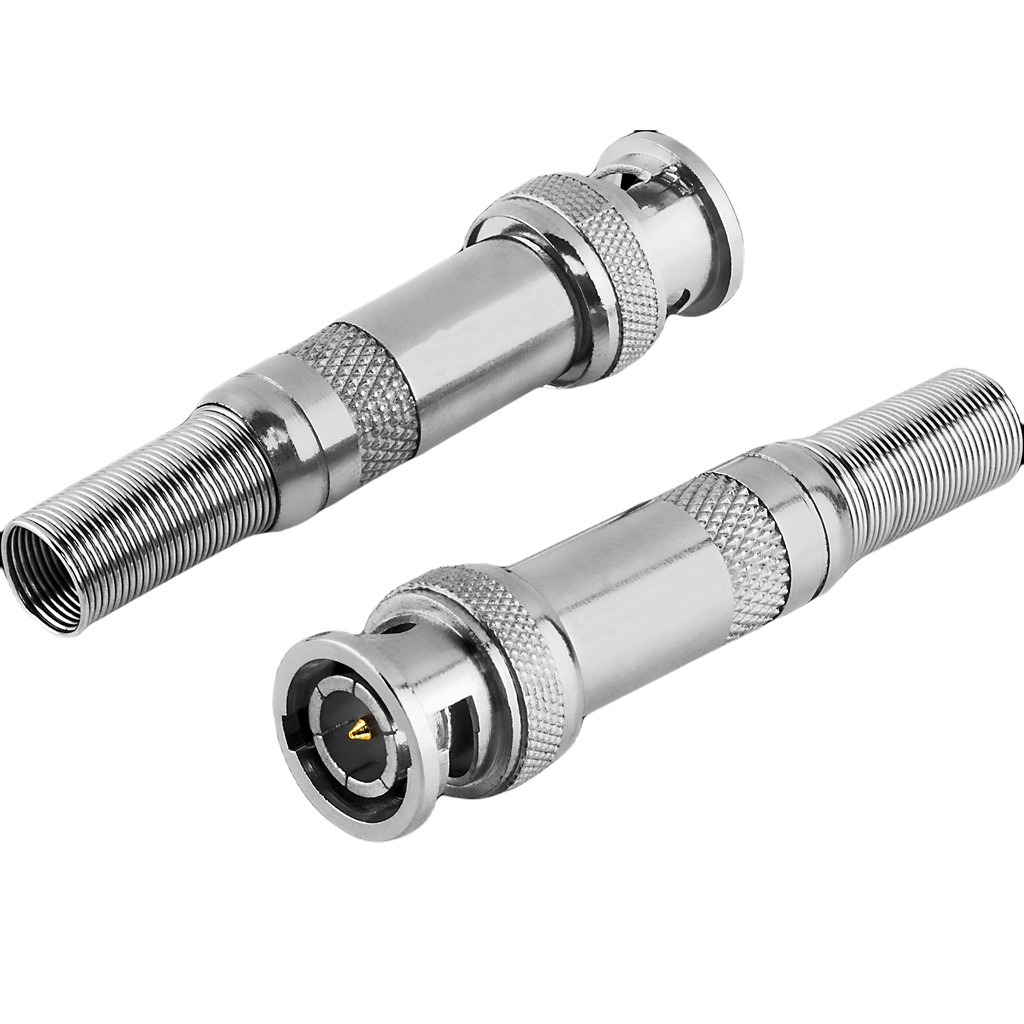 Conector Bnc Com Mola E Parafuso P/ Cameras Cftv