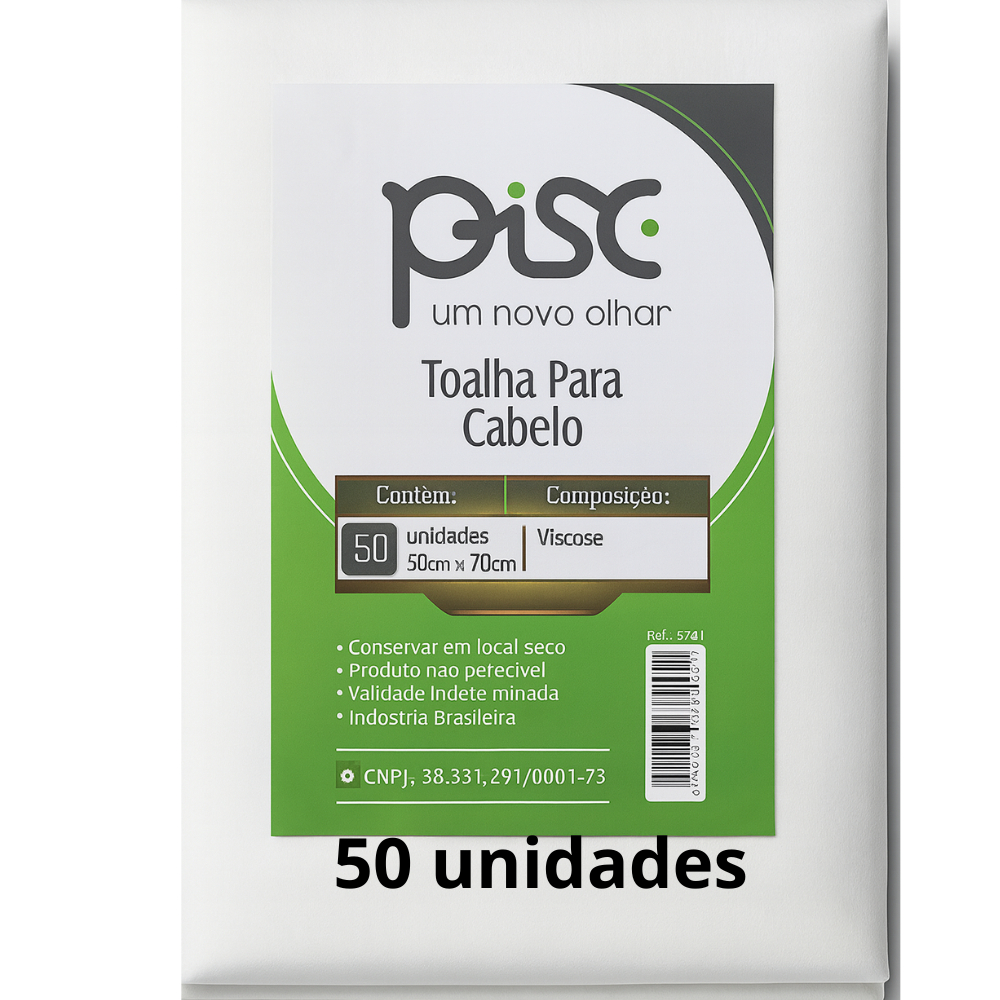 TOALHA para CABELO 50unid descartavel PISC 50cm  X  70cm