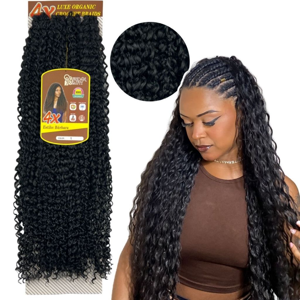 Cabelo Aplique Método Crochet Braid Cacheado African Beauty 70cm