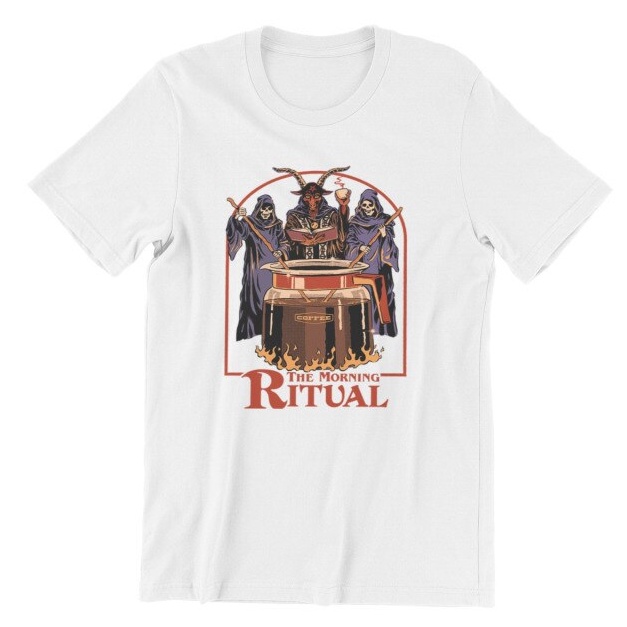 Camiseta Básica Algodão Unissex The Ritual Morning Moda Gótico Terror