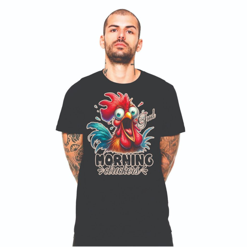 Camiseta Camisa Galo Morning Chicken Blusa unissex 100% Algodão Envio imediato