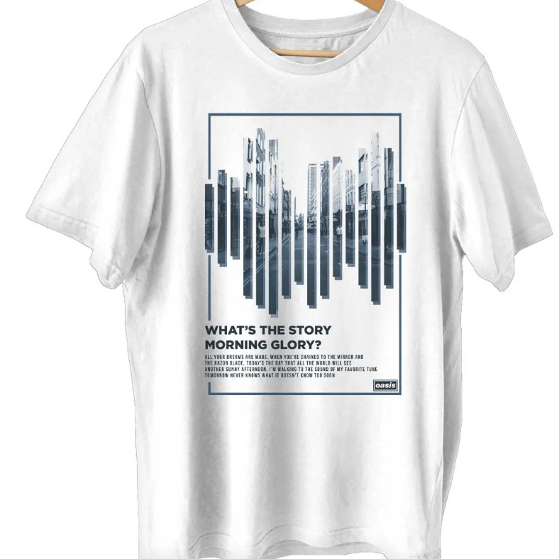 Camiseta Oasis Whats The Story Morning Glory Unissex Camisa 100% Algodão