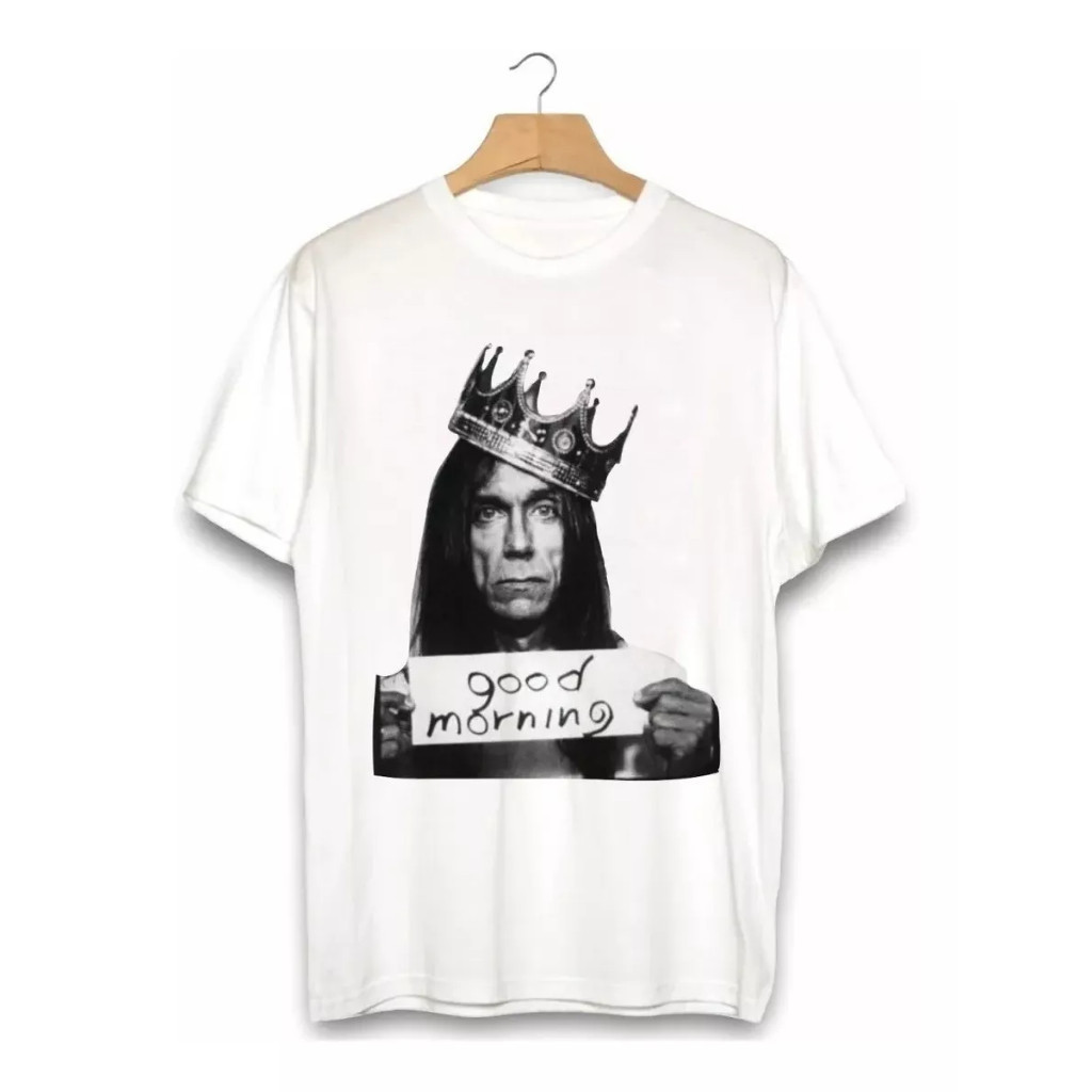 Camisa Camiseta Iggy Pop Good Morning Punk Stooges envio imediato