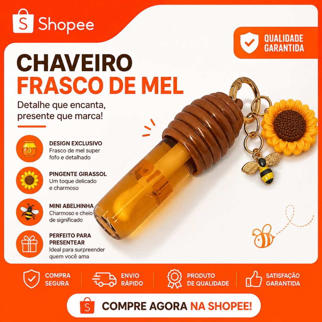 Lip Oil Gloss Labial Mel Hidratante Hold Morning Brilho Intenso Cuidado Labios Chaveiro Girassol Top