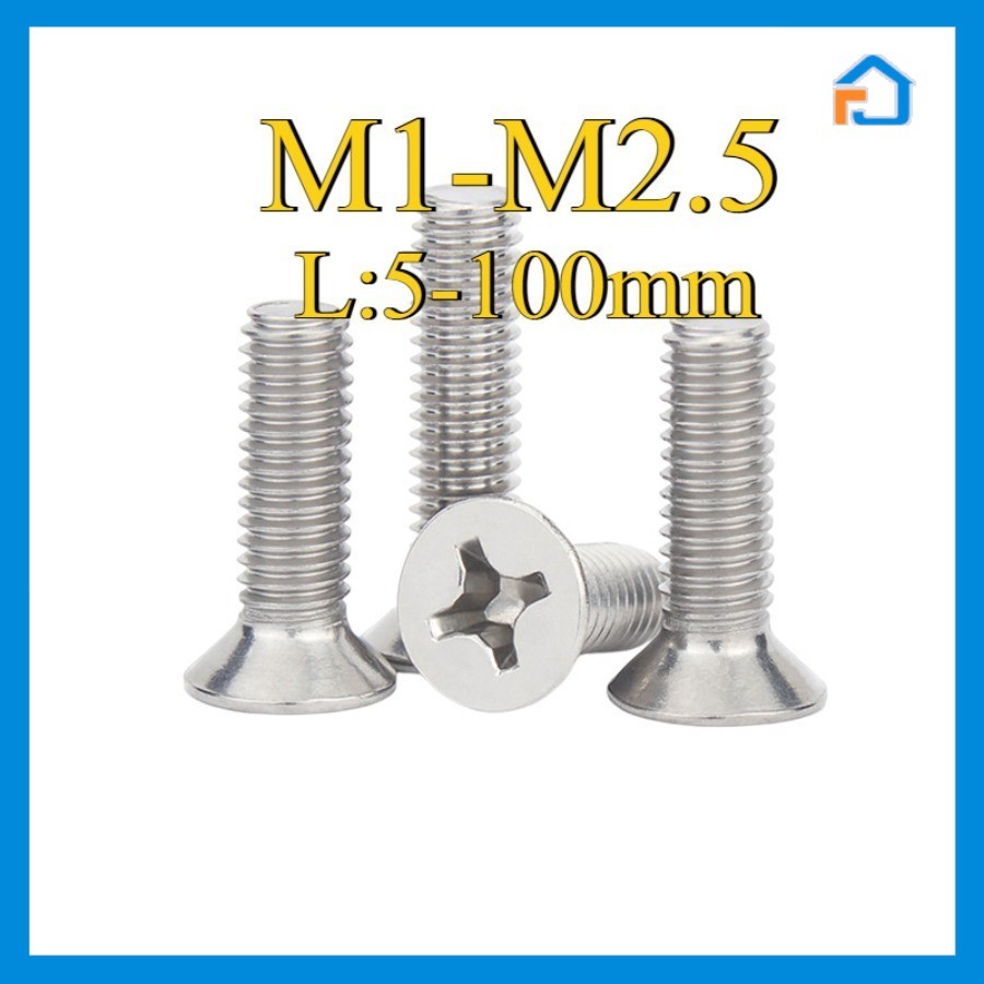 Stainless steel 304 flat head/M1/M1.2/M1.4/M1.6/M2/M2.5 (YJ-BR) hex screws are now available in stock