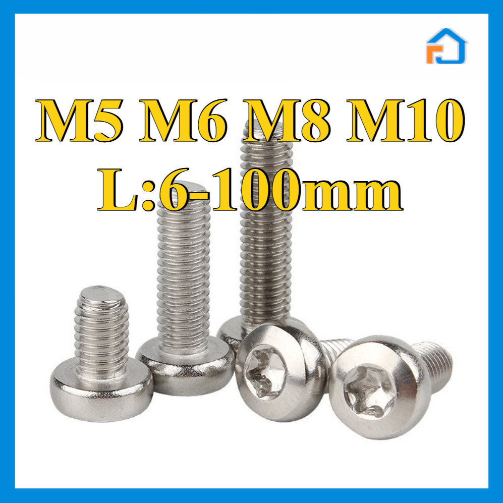 Stainless steel 304 M5/M6/M8/M10 * L6-100mm (YJ-BR12) (Y11) (x11) machine head cover screws are now available in stock