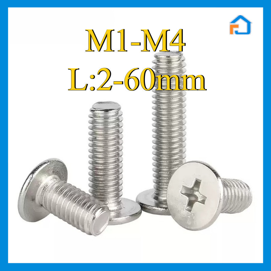 Stainless steel 304 flat head screw large CM computer M1-M4 in stock