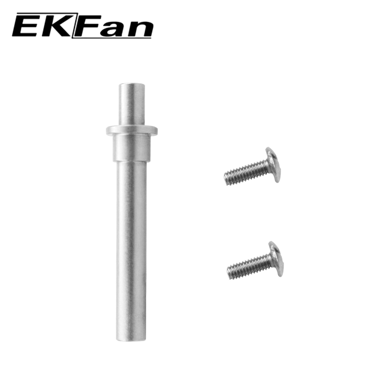 EKFan 4mm shaft size stainless steel Fishing Reel shaft With screws for Shimano Spinning Baitcasting lure reel diy parts
