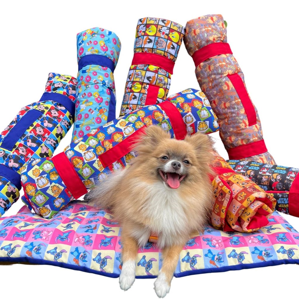 Colchonete Portátil Dobrável Cama Pet Passeio Viagem Cão