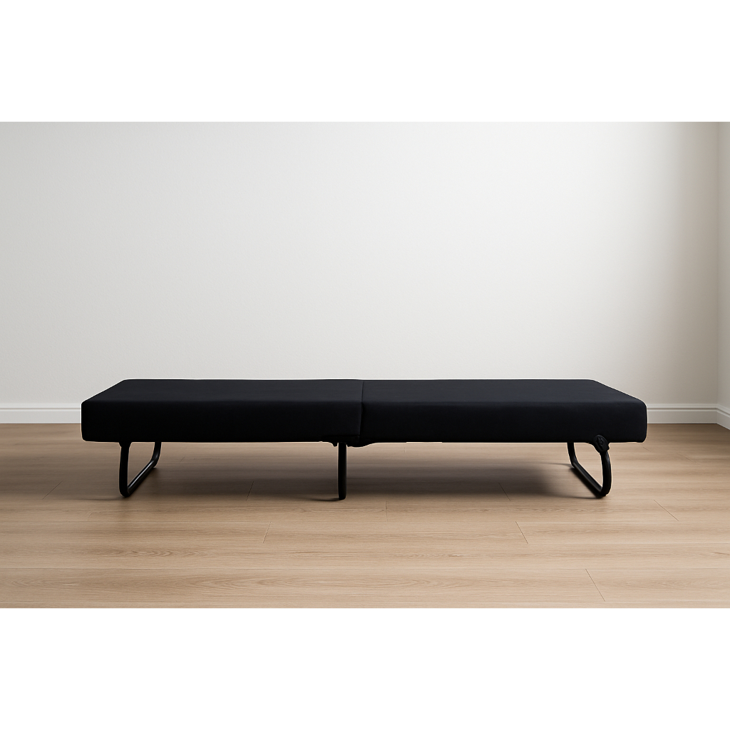 Cama Dobrável Portatil D-26 Solteiro Cor Preto - Zi Store