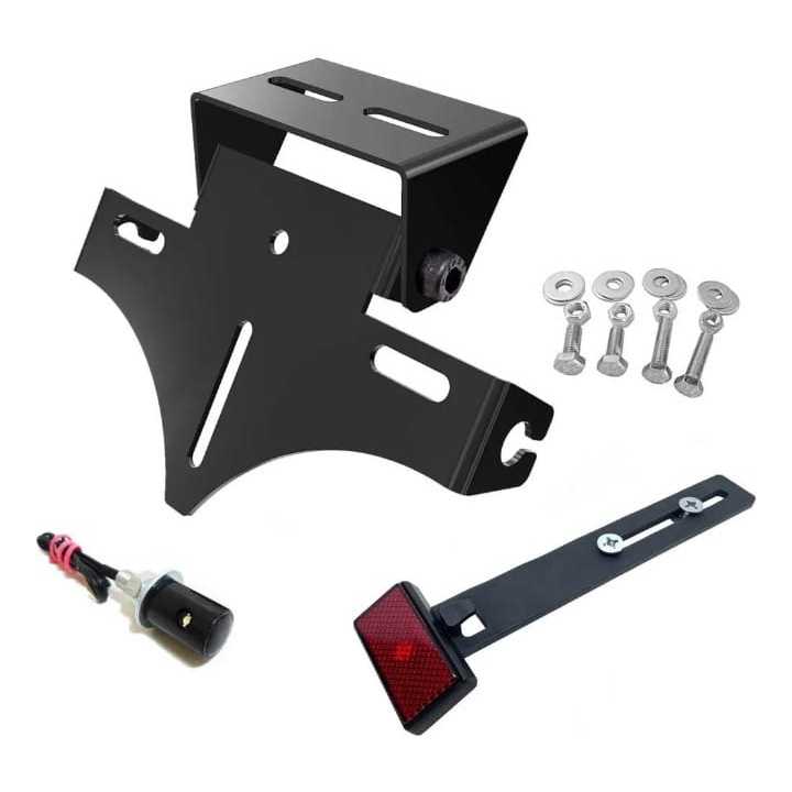 Suporte De Placa Articulado Eliminador Rabeta Universal Moto