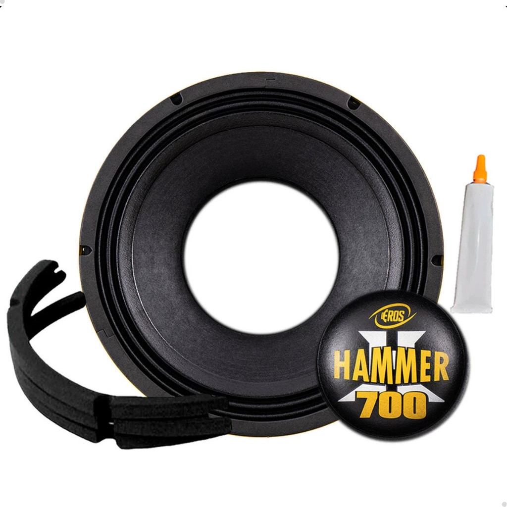 Reparo Original Woofer 12 Eros E12 Hammer 700W RMS 4 Ohms Substituição Profissional