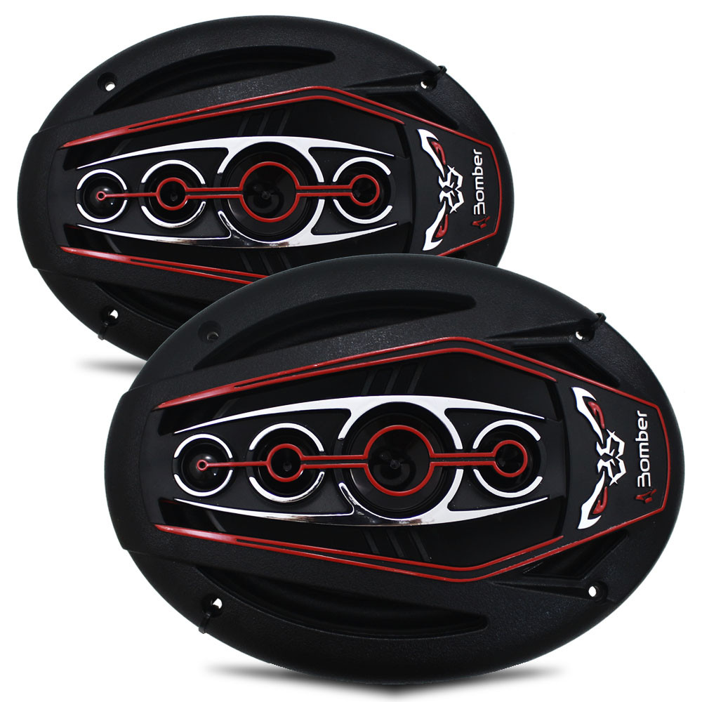 Alto Falante 6x9 Polegadas Bomber 350w Rms Bicho Papão Pentaxial 4 Ohms Bobina Simples 700w Pico Par