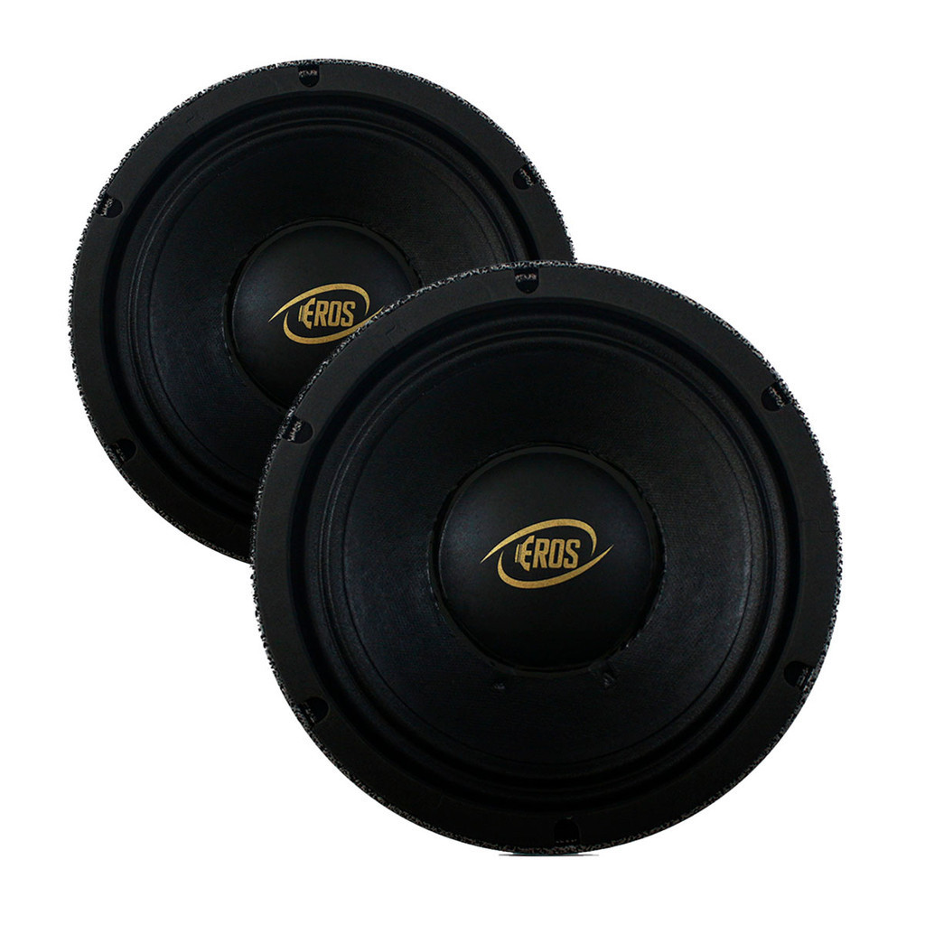 Kit 2 Peças Woofer 8 Polegadas Eros 350w Rms E-358 XH Black 8 Ohms Bobina Simples Medio Alto 700w Rms Par 1400w Pico