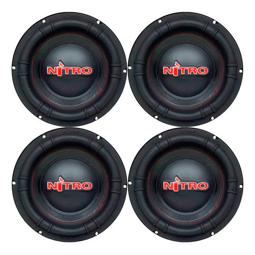 4 ALTO FALANTES SPYDER SUBWOOFER 12 POL NITRO 700W RMS 4 OHMS G5 PRETO