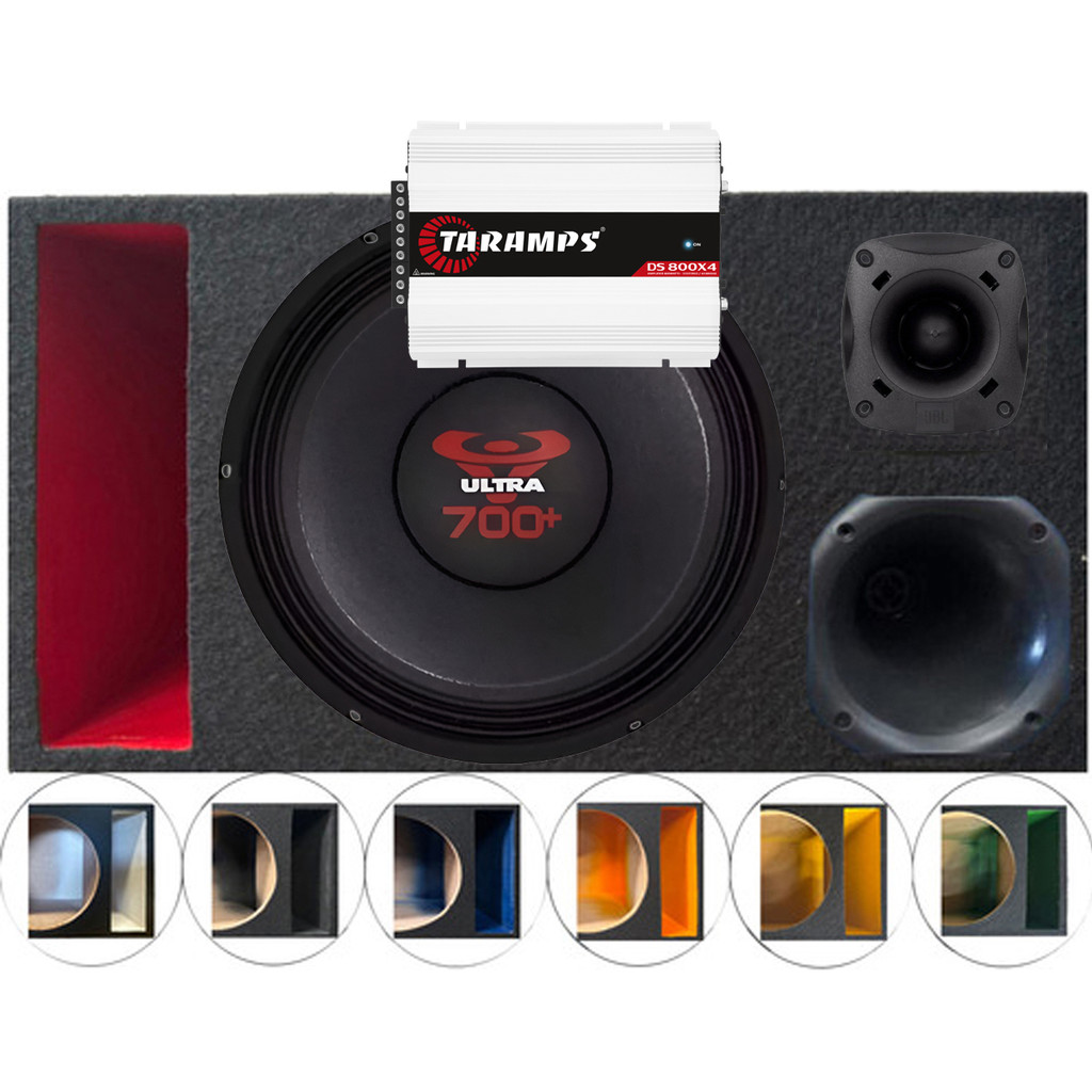 CAIXA TRIO DUTO REGUA WOOFER ULTRAVOX 12 POL 700W JBL COMPLETA
