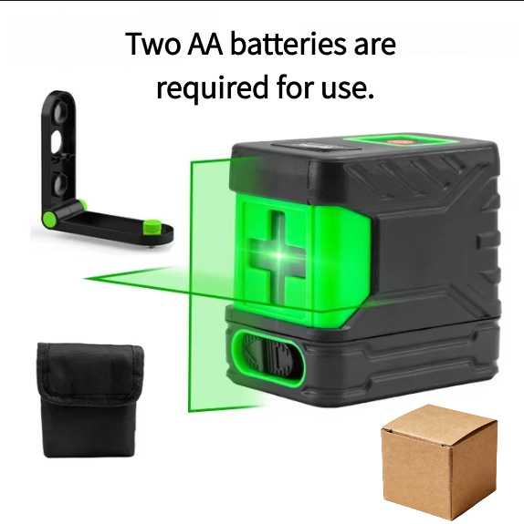Mini Projetor Portátil De Nível De Laser Verde De 2 Linhas Com Luz Forte E Alinhamento Automático