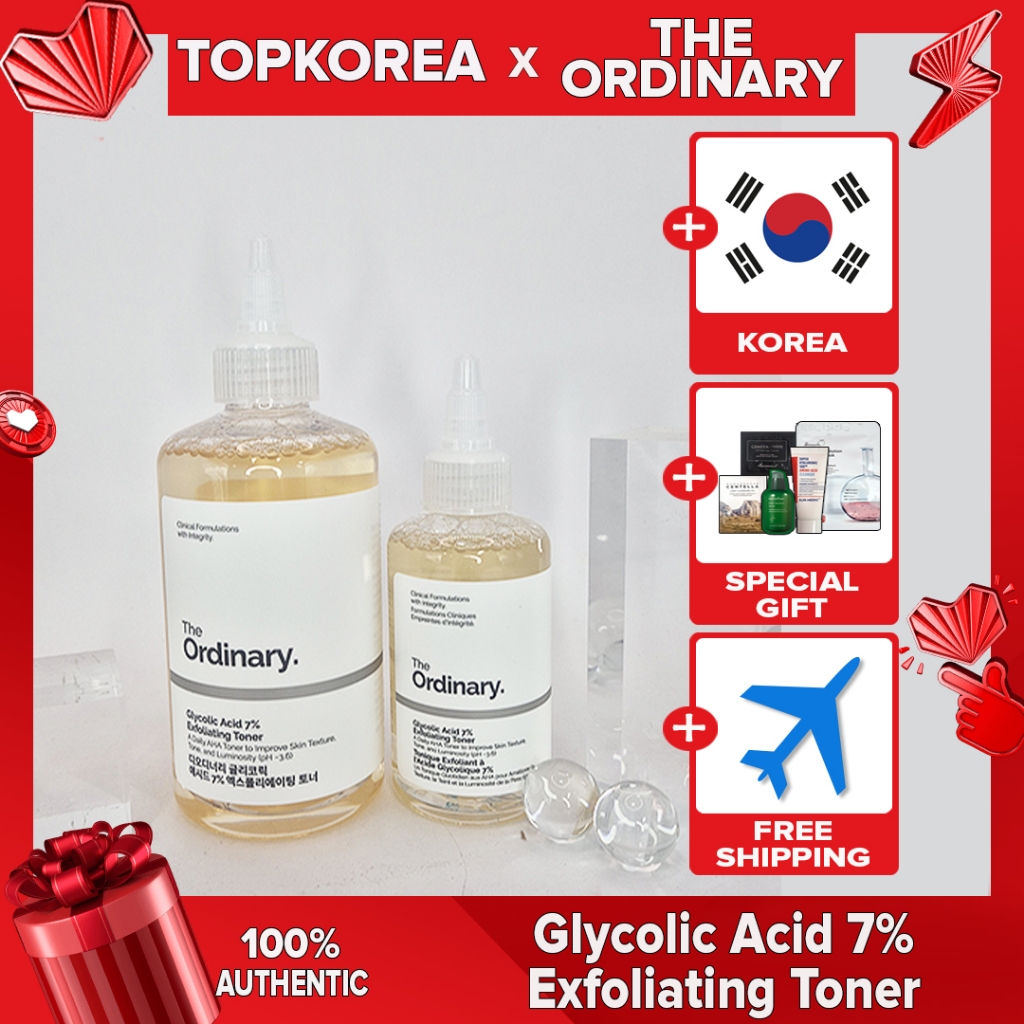 The Ordinary ★ O Comum Solução Tonificante De Ácido Glicólico 7 % 240ml/100ml TOPKOREA Envio Da Coreia