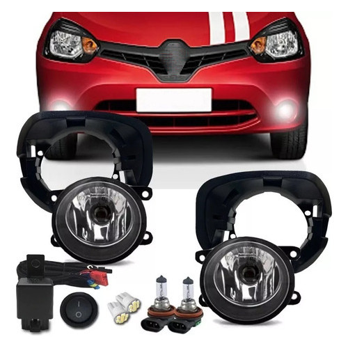 Kit Farol Milha Renault Clio 2013 2014 2015 2016 Neblina Com Suporte