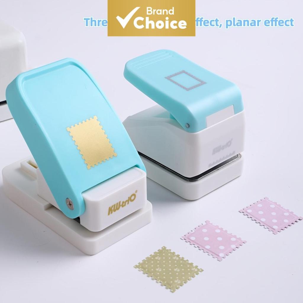 KW‐triO Perfurador Manual Portátil para Relevo, 3 Padrões de Design, Ferramenta de Perfuração de Papel para Scrapbooking