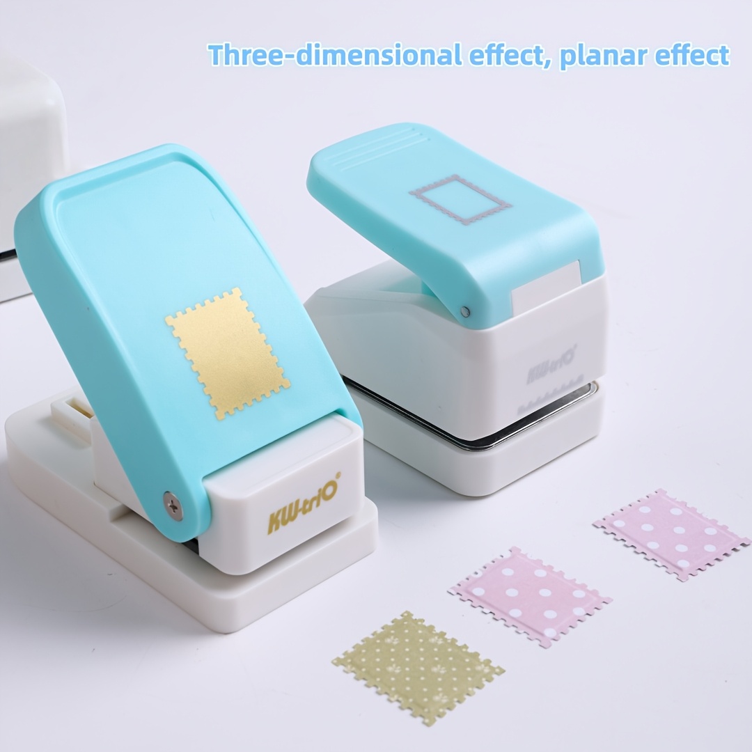 KW‐triO Perfurador Manual Portátil de Papel com Relevo, 3 Padrões de Design, Ferramenta para Artesanato de Cartões
