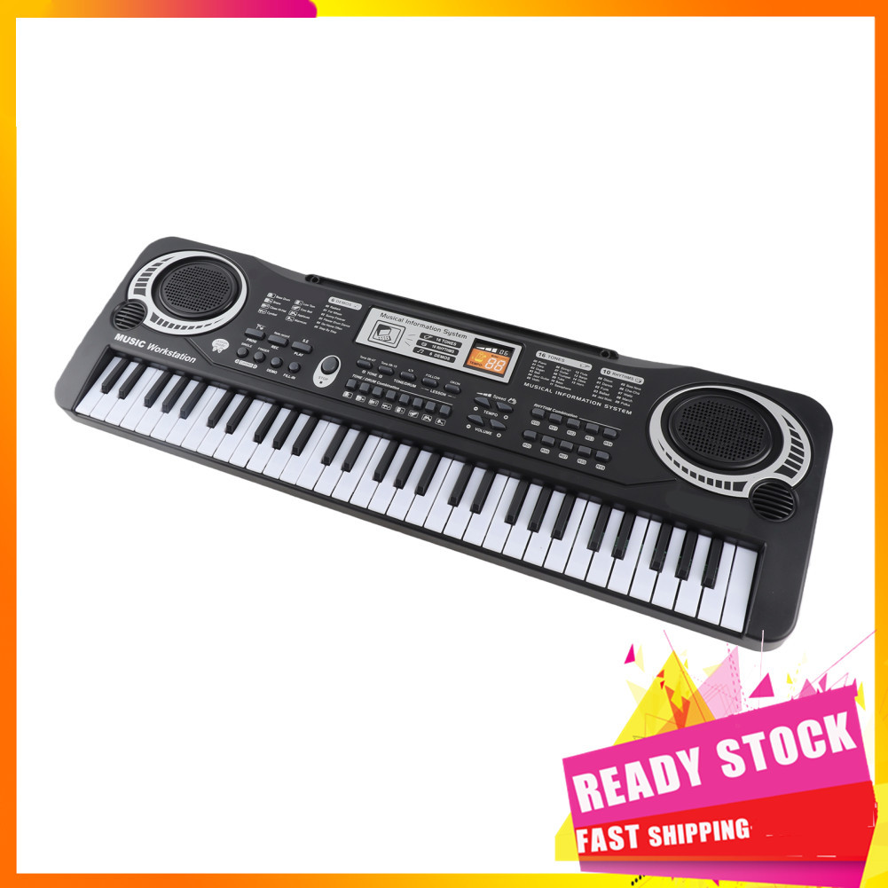 Gfgfgfgg 61 teclas teclado eletrônico piano infantil elétrico com microfone música digital alto-falantes estéreo