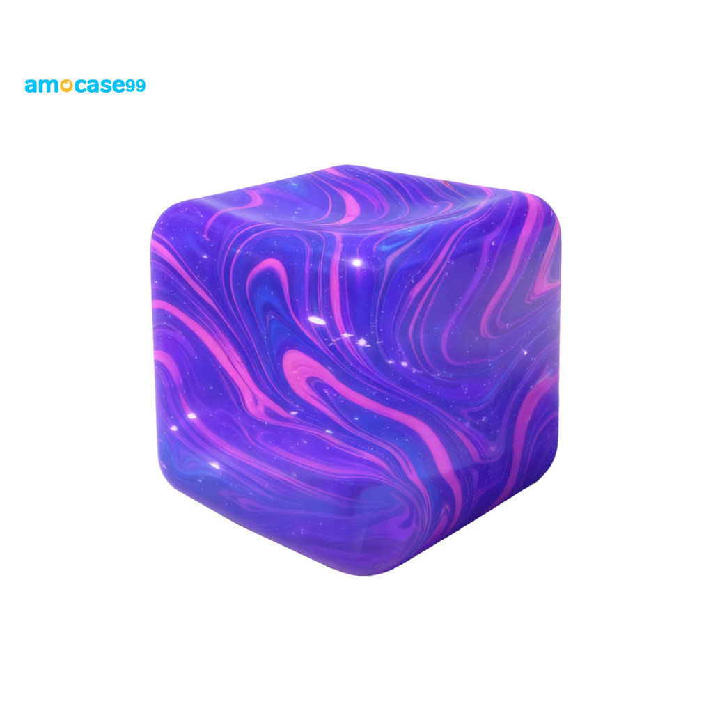 Travel-friendly Stress Cube Portable Flow Texture Slow Rebound Squeeze Toy for Anxiety Relief Decompression Relaxation a