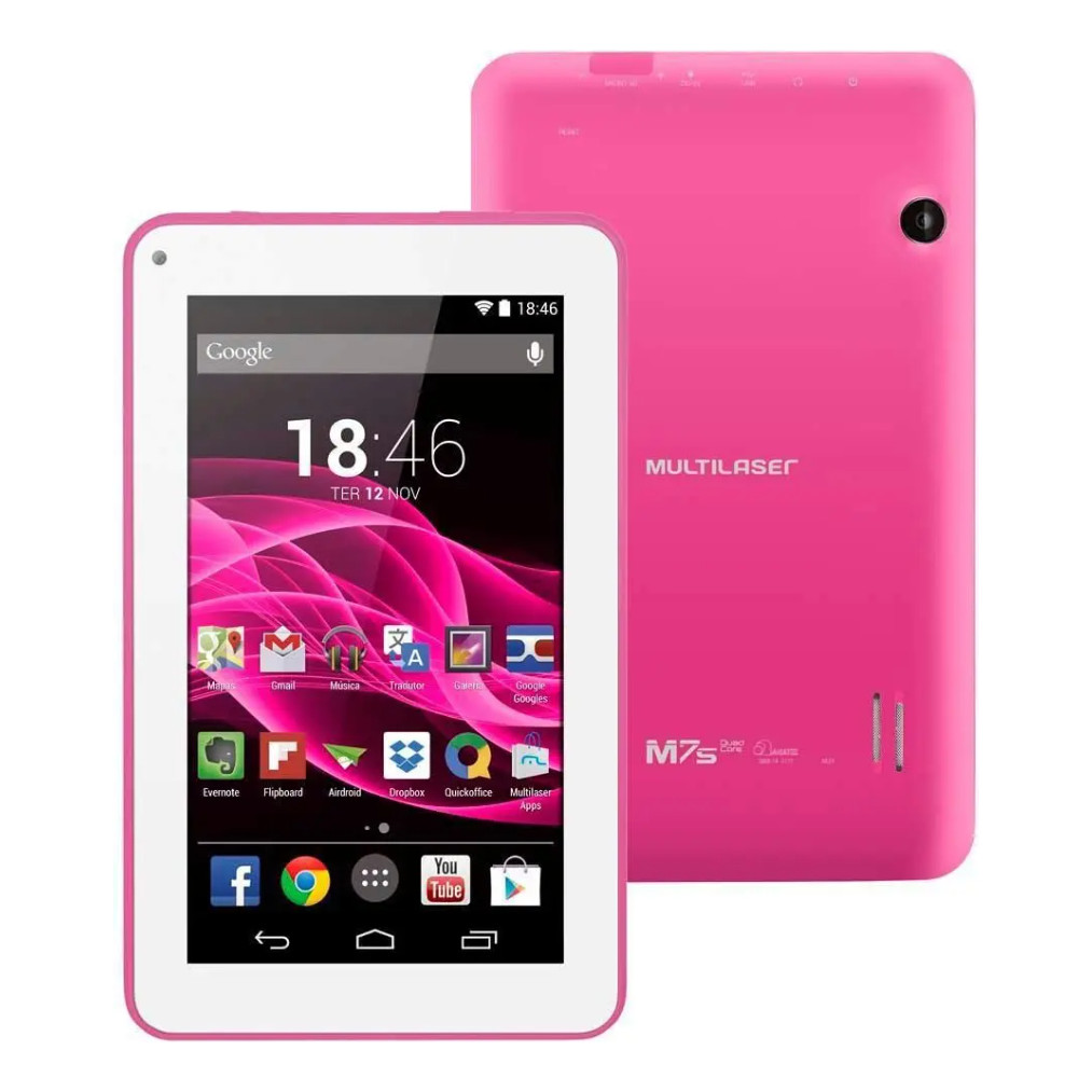 Tablet M7s Plus Nb118 Tela 7'' Wifi 1 Gb Ram 16gb Rosa Multi