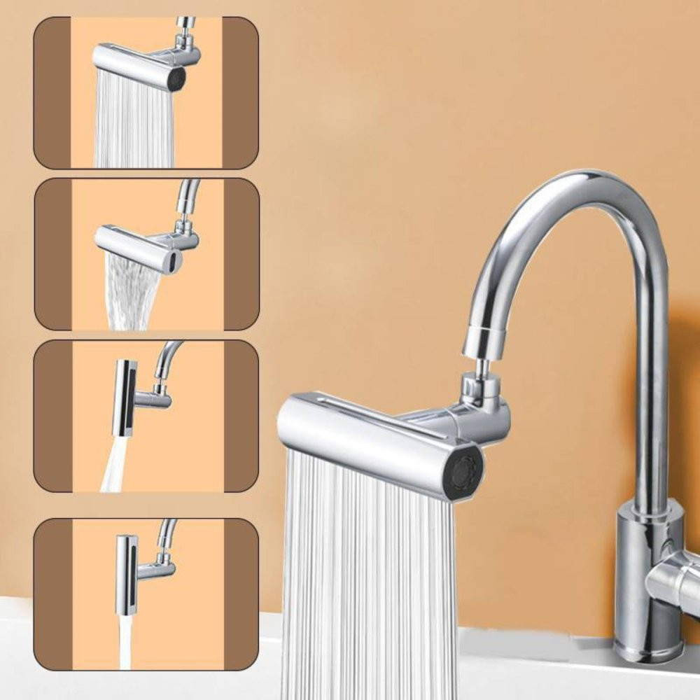 Extensor Torneira Giratório 360 Adaptador Arejador Água Cozinha Banheiro Pia com 4 Tipos de Jatos
