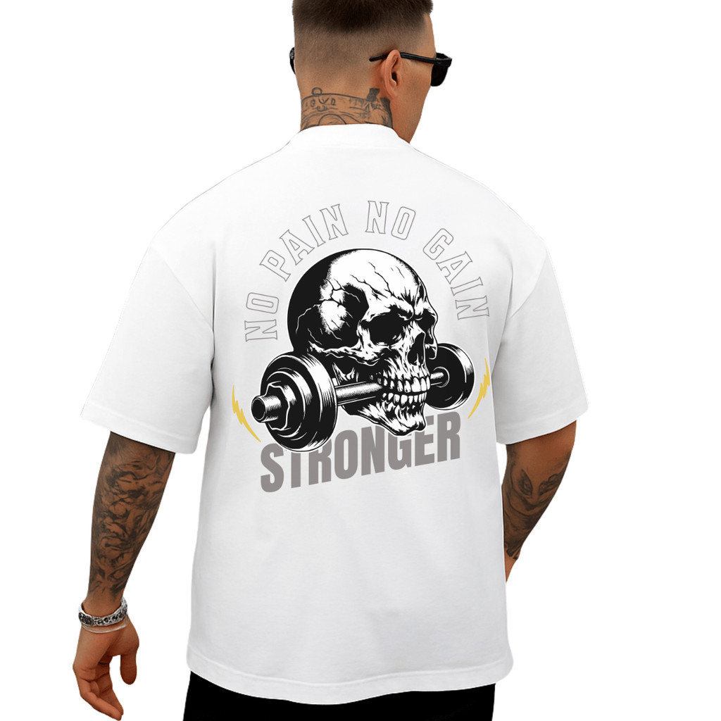 Camiseta Oversized Branca Conforto Algodão 