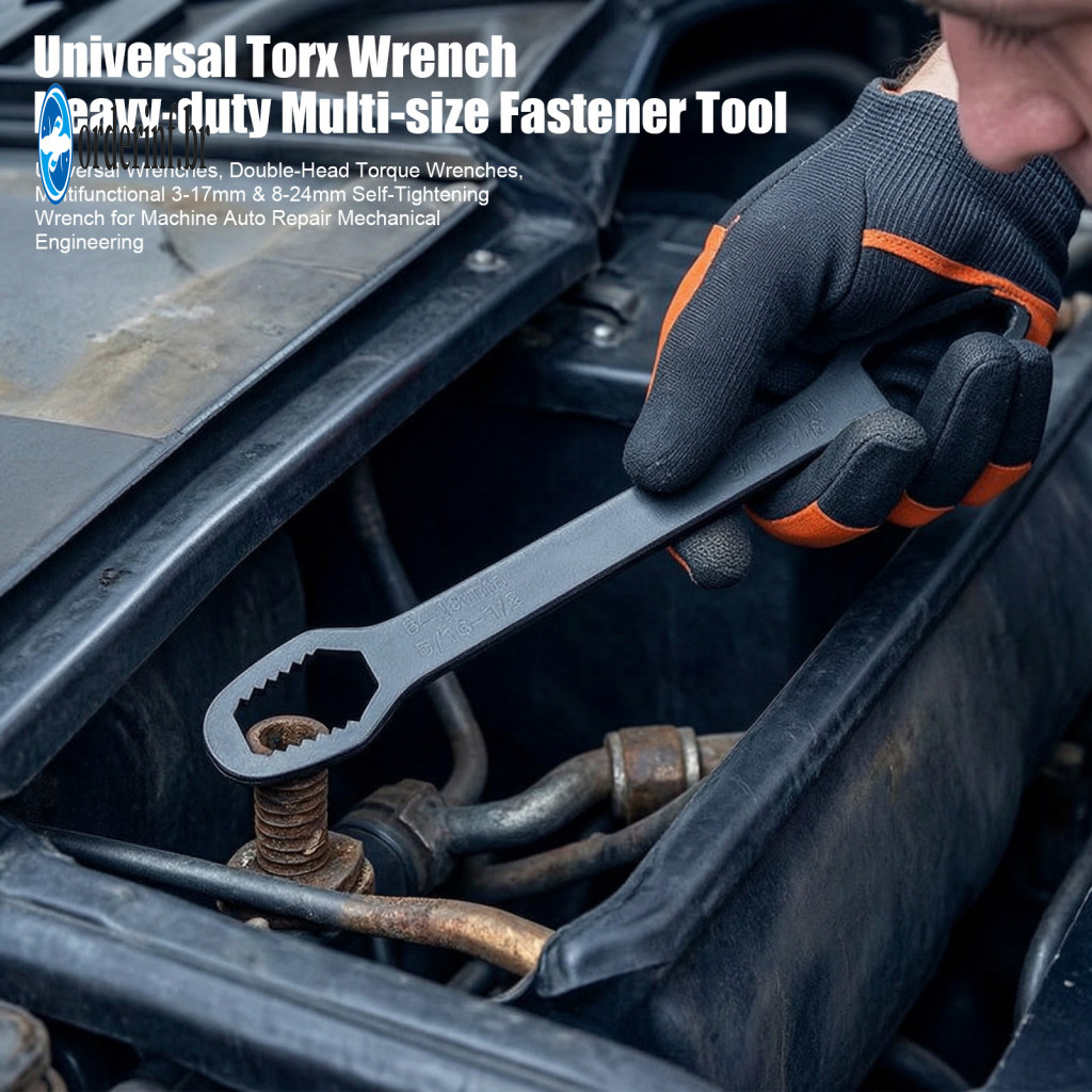 Universal Torx Wrench Self-locking Grip Double-head Torque 3-17mm 8-24mm Self-tightening Multifunctional Adjustable for