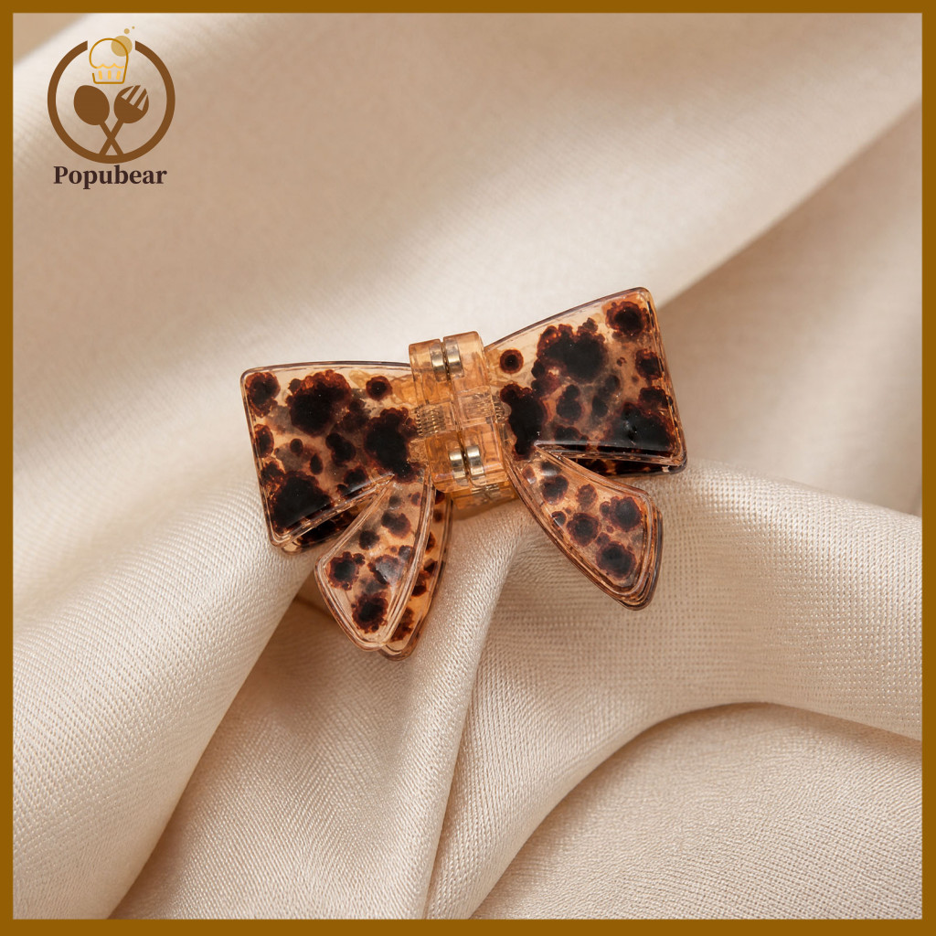Skin-friendly Hair Clip 4pcs Women’s Clips Set Imitation Acetate Claw with Strong Spring Clamp 3d Bow Design Magnetic