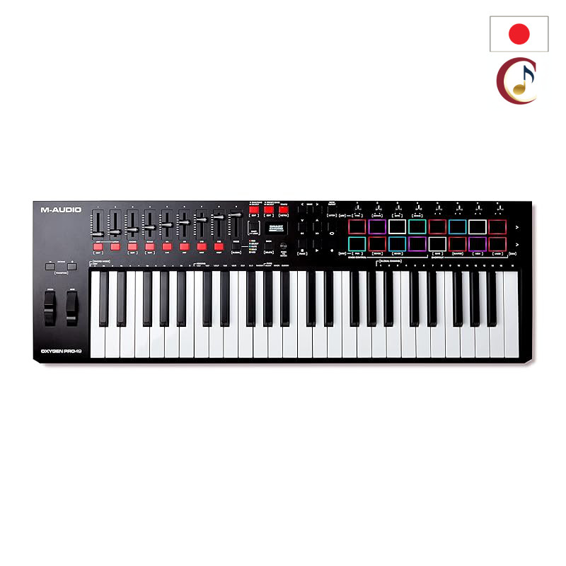 M-Audio Oxygen Pro Mini 32 USB MIDI Keyboard Controller, 32 Mini Keys, Velocity-Sensitive Pads, Assignable Knobs/Buttons
