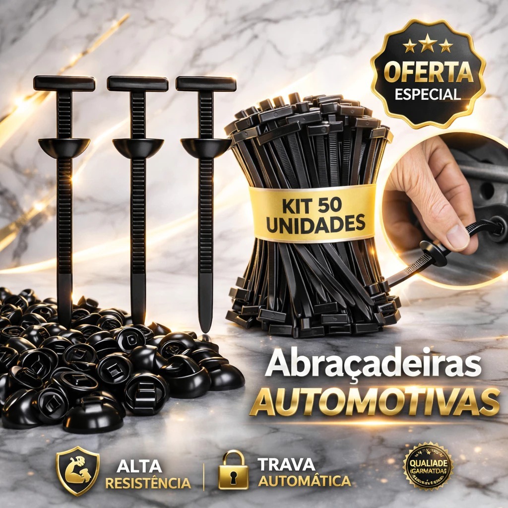 Kit 100/50/20 Abraçadeira Nylon Enforca Gato Cinta Presilha Plástica Universal Trava Automático